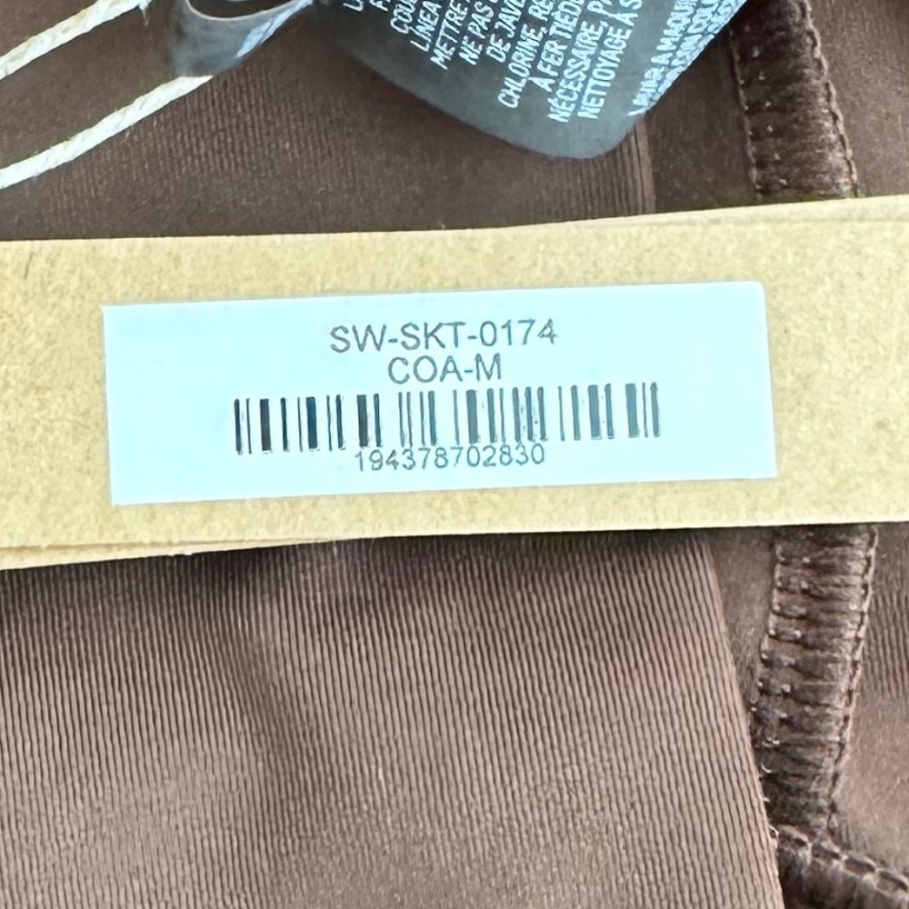 SKIMS Shaping Swim Long Skirt/Cover-Up Cocoa Medium High Slit Beach Pool NWT - Picture 8 of 12